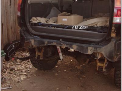 montero sport custom rear bumper