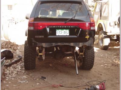 montero sport custom rear bumper