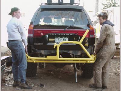 montero sport custom rear bumper