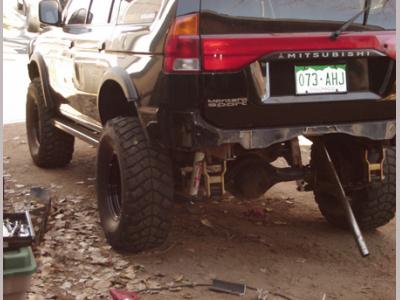 montero sport custom rear bumper