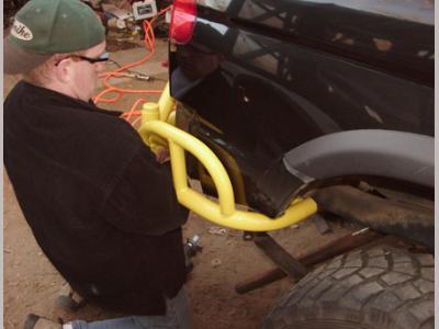 montero sport custom rear bumper