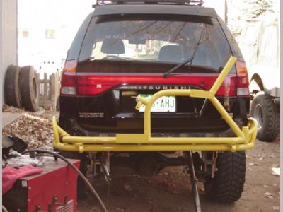 montero sport custom rear bumper