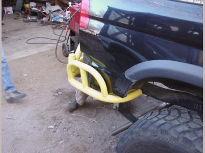 montero sport custom rear bumper