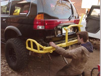 montero sport custom rear bumper