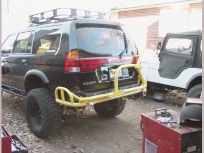 montero sport custom rear bumper