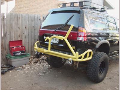 montero sport custom rear bumper