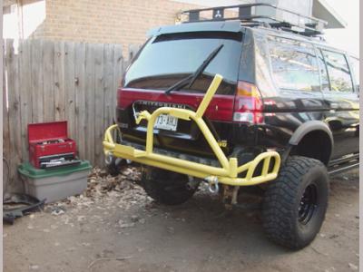 montero sport custom rear bumper