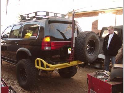 montero sport custom rear bumper